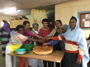 Deaf women seniors celebrating mothr's day on 13 May 2018 at ENAD Deaf seniors Club