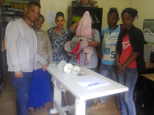 Some of the members organized in leather works in Addis Ababa